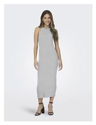 Only Maxi Φόρεμα με Σκίσιμο Light Grey Melange