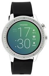 Oozoo Q00300 45mm Smartwatch με Παλμογράφο (Black Rubber Strap)