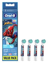 Oral-B Ανταλλακτικό για Ηλεκτρική Οδοντόβουρτσα Kids Spiderman για 3+ χρονών 4τμχ