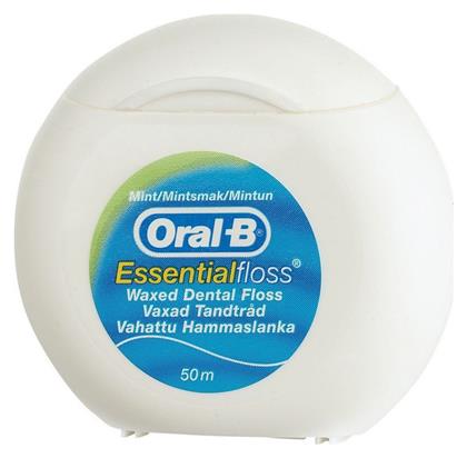 Oral-B Essential Floss Κερωμένο Οδοντικό Νήμα με Γεύση Μέντα 50m