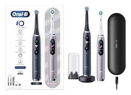 Oral-B IO Series 9 Ηλεκτρική Οδοντόβουρτσα με Χρονομετρητή, Αισθητήρα Πίεσης και Θήκη Ταξιδίου Duo Black Onyx & Rose Quartz