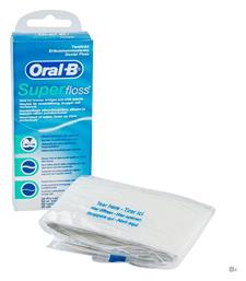 Oral-B Super Floss Οδοντικό Νήμα με Γεύση Μέντα 50m