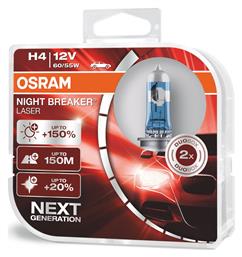 Osram Night Breaker Laser +150% Λάμπες H4 Αλογόνου 2τμχ