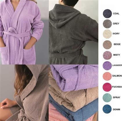 Palamaiki Classic Γυναικείο Μπουρνούζι με Κουκούλα Lavender 400gr/m²