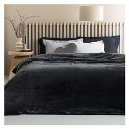 Palamaiki Fani Κουβέρτα Fleece Υπέρδιπλη 220x240εκ. Black από το 24home