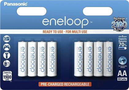 Panasonic Eneloop Επαναφορτιζόμενες Μπαταρίες AA Ni-MH 1900mAh 1.2V 8τμχ