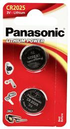 Panasonic Lithium Power Μπαταρίες Ρολογιών CR2025 3V 2τμχ
