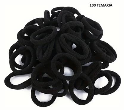 Panora Λαστιχάκια Μαλλιών Μαύρο 100τμχ