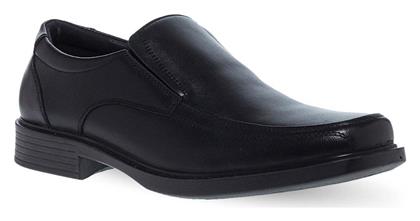 Parex Δερμάτινα Ανδρικά Slip-On Μαύρα