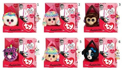 Παιχνιδολαμπάδα Beanie Boos Fashionista Με Τσάντα, Πορτοφόλι Και Χνουδωτό Κλίπ (Διάφορα Σχέδια) 1τμχ για 3+ Ετών TY