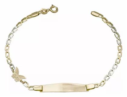 Παιδική Ταυτότητα Κοριτσάκι Κ14 Πεταλούδα 028448 028448 Χρυσός 14 Καράτια