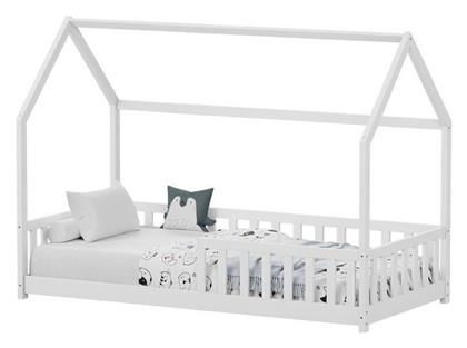 Παιδικό Κρεβάτι Montessori Μονό Λευκό για Στρώμα 90x190cm