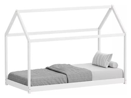 Παιδικό Κρεβάτι Montessori Μονό Λευκό για Στρώμα 90x190cm