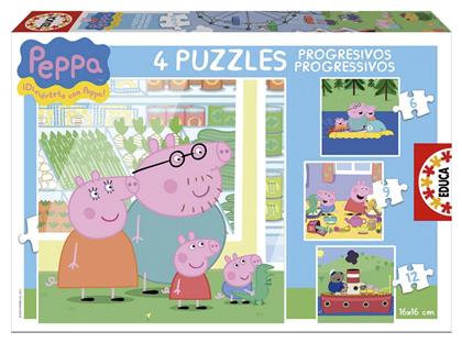 Παιδικό Puzzle Progressive Peppa 43pcs για 3+ Ετών Educa από το BlablaToys