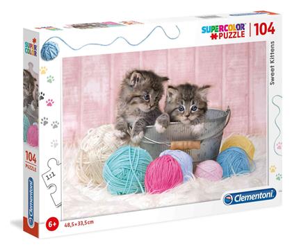 Παιδικό Puzzle Super Color Sweet Kittens 104pcs Clementoni από το Filinda