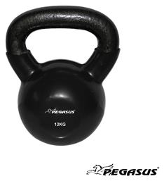 Pegasus Kettlebell Βινυλίου 12kg Μαύρο