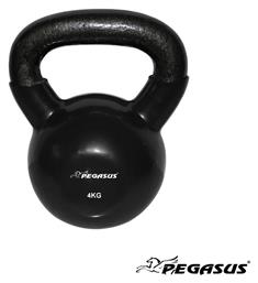 Pegasus Kettlebell Βινυλίου 4kg Μαύρο από το Plus4u