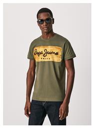 Pepe Jeans Ανδρικό T-shirt Πράσινο με Λογότυπο