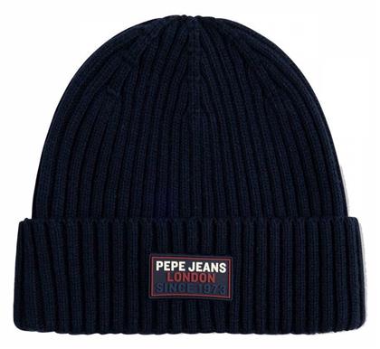 Pepe Jeans Beanie Ανδρικός Σκούφος με Rib Πλέξη σε Navy Μπλε χρώμα