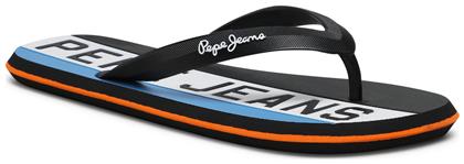 Pepe Jeans Flip Flops σε Μαύρο Χρώμα