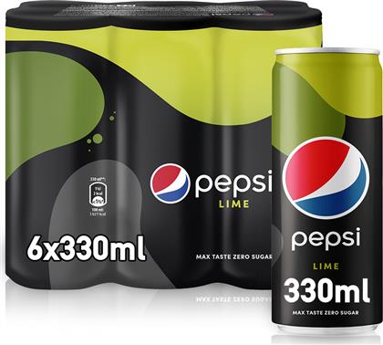 Pepsi Max Κουτί Cola Lime με Ανθρακικό 6x330ml από το e-Fresh