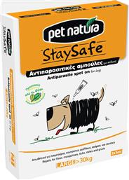 Pet Natura Stay Safe 30kg Αντιπαρασιτική Αμπούλα Σκύλου 5ml 3τμχ