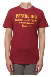 Petrol Industries Ανδρικό T-shirt Κόκκινο με Στάμπα