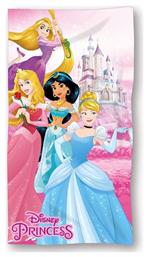 Πετσέτα Θαλάσσης Quick Dry Disney Home Princess 30 70x140 Pink 100% Microfiber