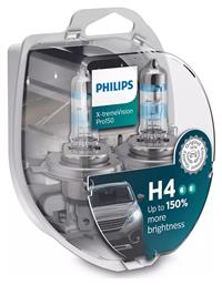 Philips Λάμπες Αυτοκινήτου X-treme Vision Pro150 H4 Αλογόνου 3700K 12V 55W 2τμχ