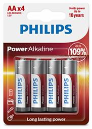 Philips Power Αλκαλικές Μπαταρίες AA 1.5V 4τμχ