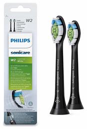 Philips Sonicare W2 Optimal White Standard Ανταλλακτικές Κεφαλές για Ηλεκτρική Οδοντόβουρτσα Black HX6062/13 2τμχ