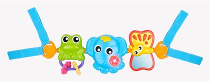 Playgro Μπάρα Κούνιας και Καροτσιού με Καθρέφτη Travel Trio