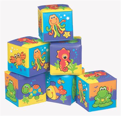 Playgro Soft Blocks Μαλακά Τουβλάκια 6 Τμχ