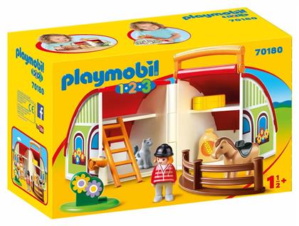 Playmobil Βαλιτσάκι 123 My Driving Horse Farm για 1.5 ετών