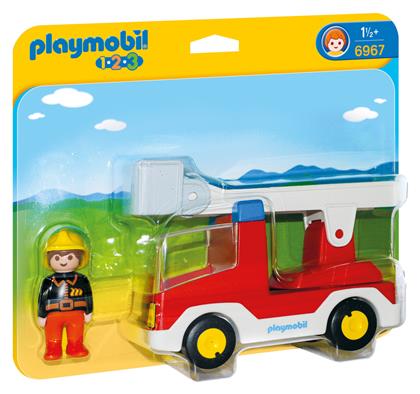 Playmobil 123 Πυροσβέστης με Κλιμακοφόρο Όχημα για 1.5 ετών από το BlablaToys