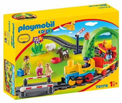 Playmobil 123 Σετ Τρένου με Ζωάκια και Επιβάτες για 1.5 ετών από το BlablaToys