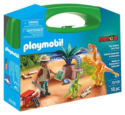 Playmobil Βαλιτσάκι Dinos Dino Explorer Carry Case για 4 ετών