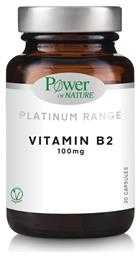 Power Of Nature Platinum Range Vitamin B2 Βιταμίνη για Ανοσοποιητικό 100mg 30 κάψουλες από το Pharm24