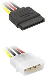 Powertech 4-Pin Molex - 15-Pin Sata Cable 0.15m Πολύχρωμο CAB-W011