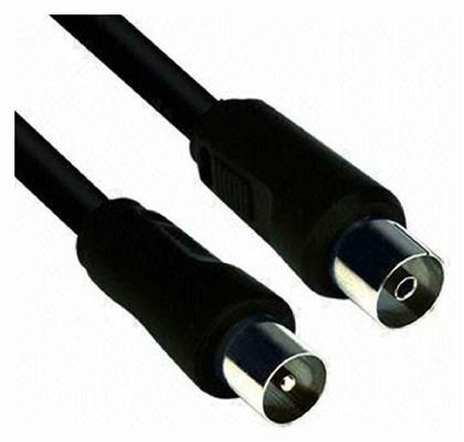 Powertech Καλώδιο Κεραίας Coax male - Coax female Μαύρο 5m (CAB-V006) 1τμχ