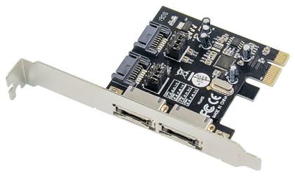 Powertech Κάρτα PCIe σε 2 θύρες SATA