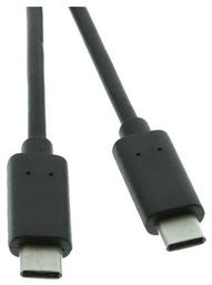 Powertech Regular USB 2.0 Cable USB-C male - USB-C male Μαύρο 1m (CAB-UC009)