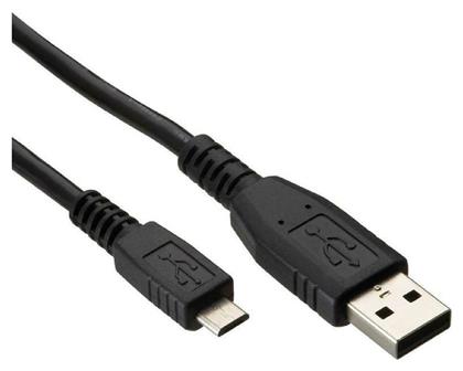 Powertech Regular USB 2.0 to micro USB Cable Μαύρο 5m (CAB-U010)