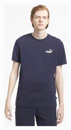 Puma Ανδρικό T-shirt Navy Μπλε με Λογότυπο