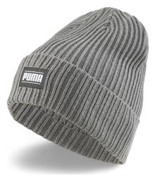 Puma Classic Beanie Ανδρικός Σκούφος με Rib Πλέξη σε Γκρι χρώμα