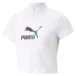 Puma Classics Archive Remastered Κοντομάνικο Crop Top Λευκό