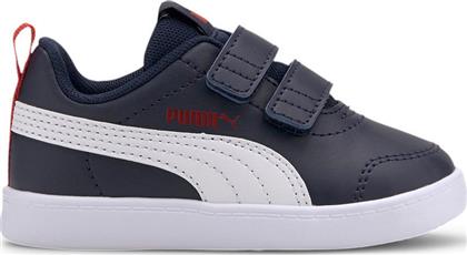 Puma Παιδικό Sneaker Courtflex με Σκρατς για Αγόρι Navy Μπλε