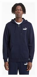 Puma Essentials Small Logo Ζακέτα Navy με Κουκούλα από το Z-mall