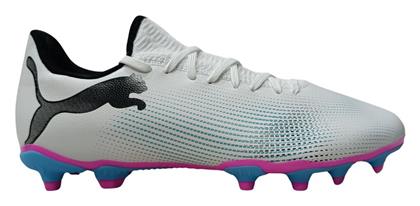 Puma Future 7 Play FG/AG Χαμηλά Ποδοσφαιρικά Παπούτσια με Τάπες Λευκά