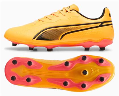 Puma King Match FG/AG Χαμηλά Ποδοσφαιρικά Παπούτσια με Τάπες Πορτοκαλί